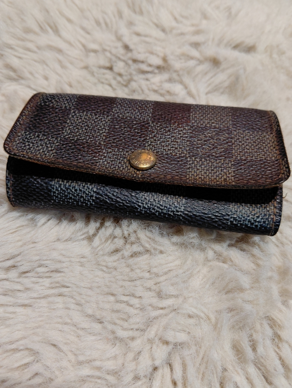 Authentic 2007 Louis Vuitton Damier Ebene Multicles 4 Key Holder Case TH4087